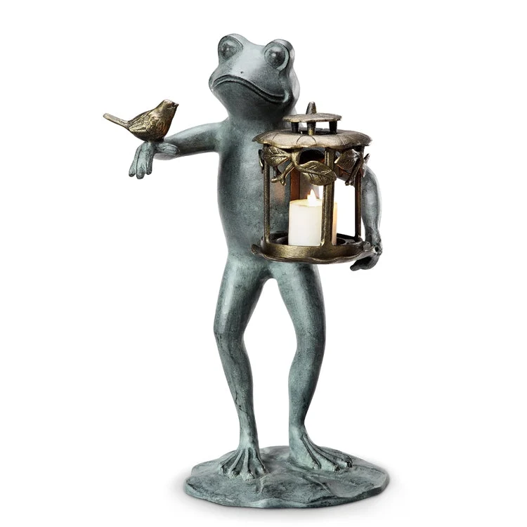 SPI Home Frog and Bird Garden Lantern