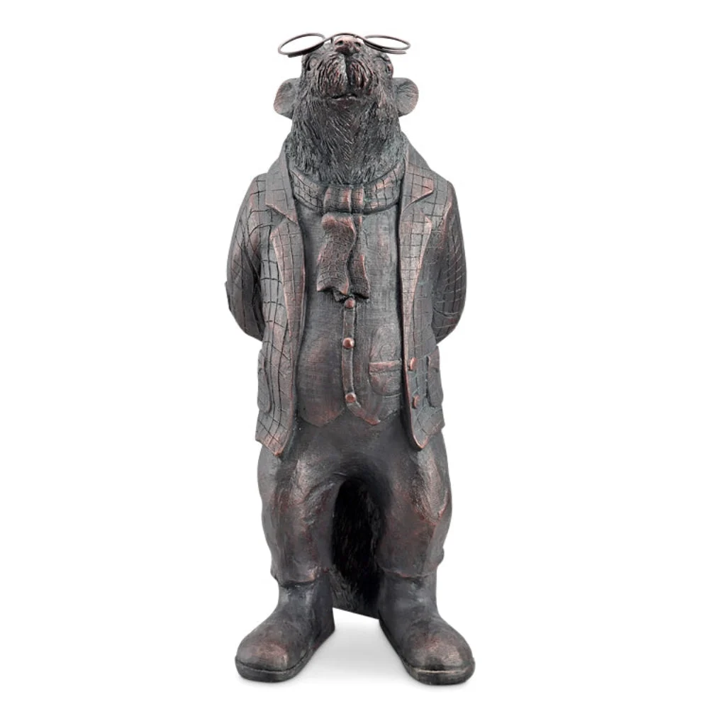 SPI Home Gentleman Mole Garden Sculpture – Whimsical Resin Outdoor Decor, 26" H x 13" W, Hand-Finished Woodland Character