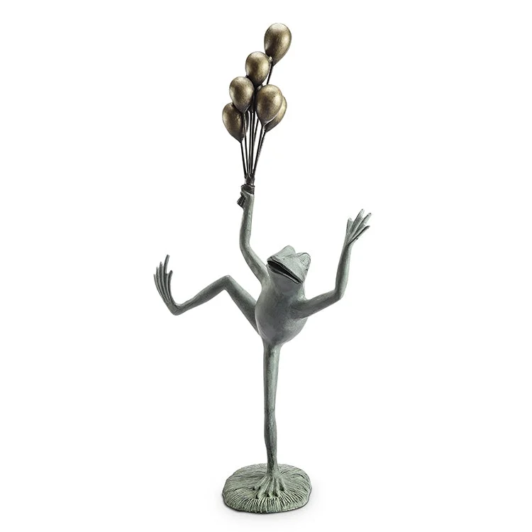 SPI Home 34870 Balloon Seller Frog Garden Sculpture - Garden Decor
