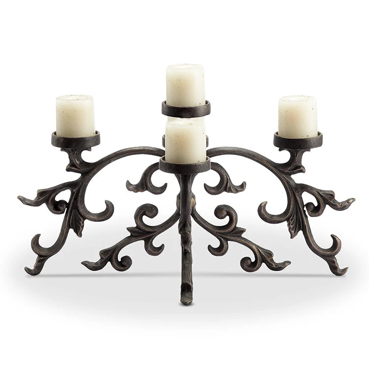 SPI Home Majorca Scroll Pillar Candelabra Candle Stand