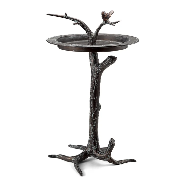 SPI Home 33303 Bird & Twig Sundial/Birdbath Garden Accent