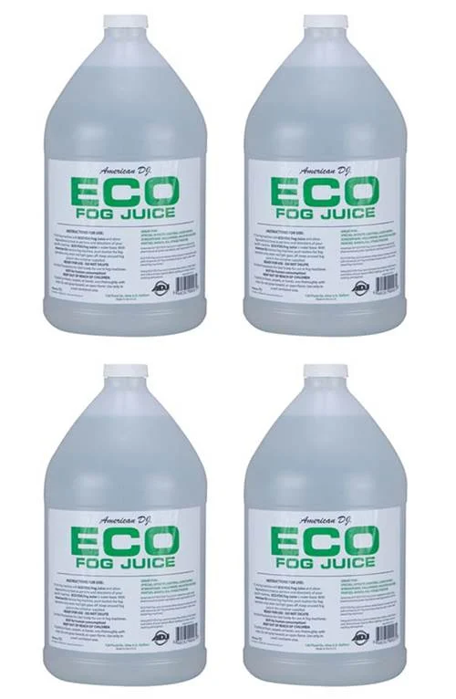 (4) AMERICAN DJ ECO-FOG/G Gallons of Fog/Smoke/Haze Machine Refill Liquid Juice