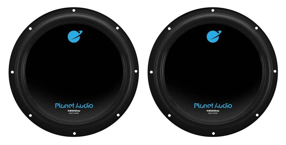 Planet Audio AC10D 10" 1500 Watt 4 Ohm Dual Voice Coil Car Audio Subwoofer, Pair
