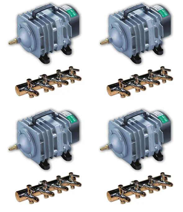 Active Aqua AAPA45L 45 LPM Electrical Air Pump w/ 6 Outlets, (4 Pack)