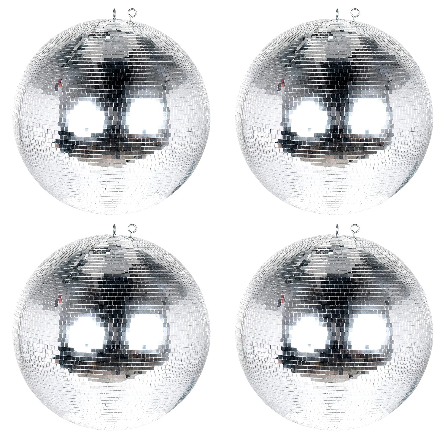 Eliminator Lighting EM16 Hanging Mirror Disco Ball for Parties, 16 Inch (4 Pack)