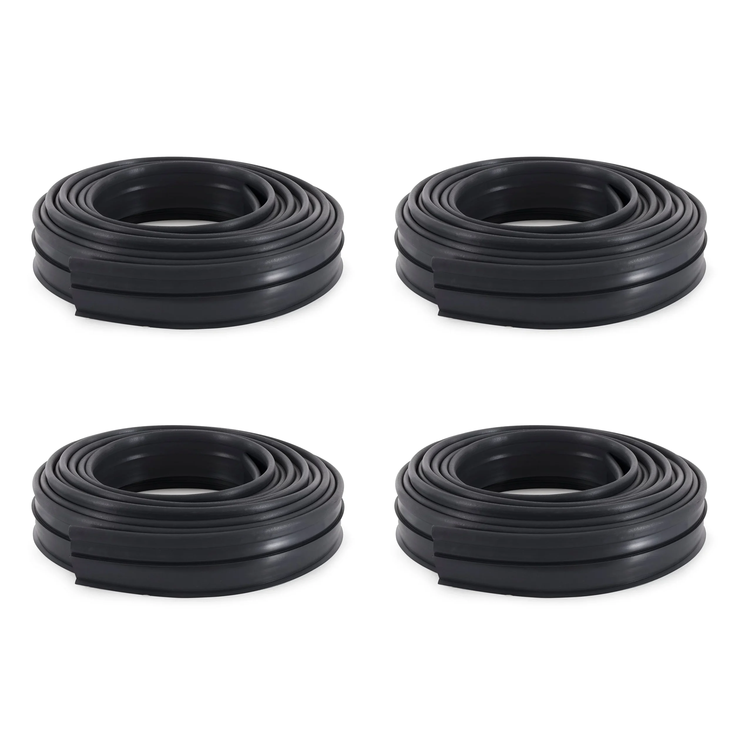 Suncast Professional Grade Dig In 60 Foot Landscape Edging Roll, Black (4 Pack)