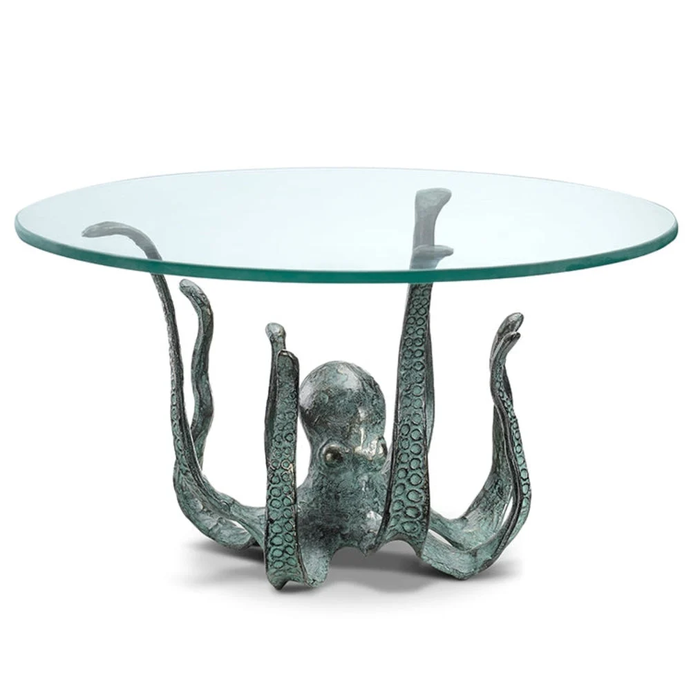SPI Home Octopus Table Server Candleholder – Cast Iron Centerpiece, Nautical Design, 16" Wide Coastal Decor Accent