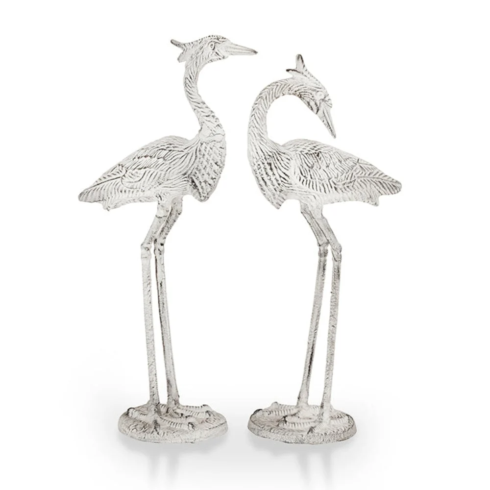 SPI Home Courting Egrets Garden Sculpture Set of 2 – Elegant Metal Birds for Outdoor Display