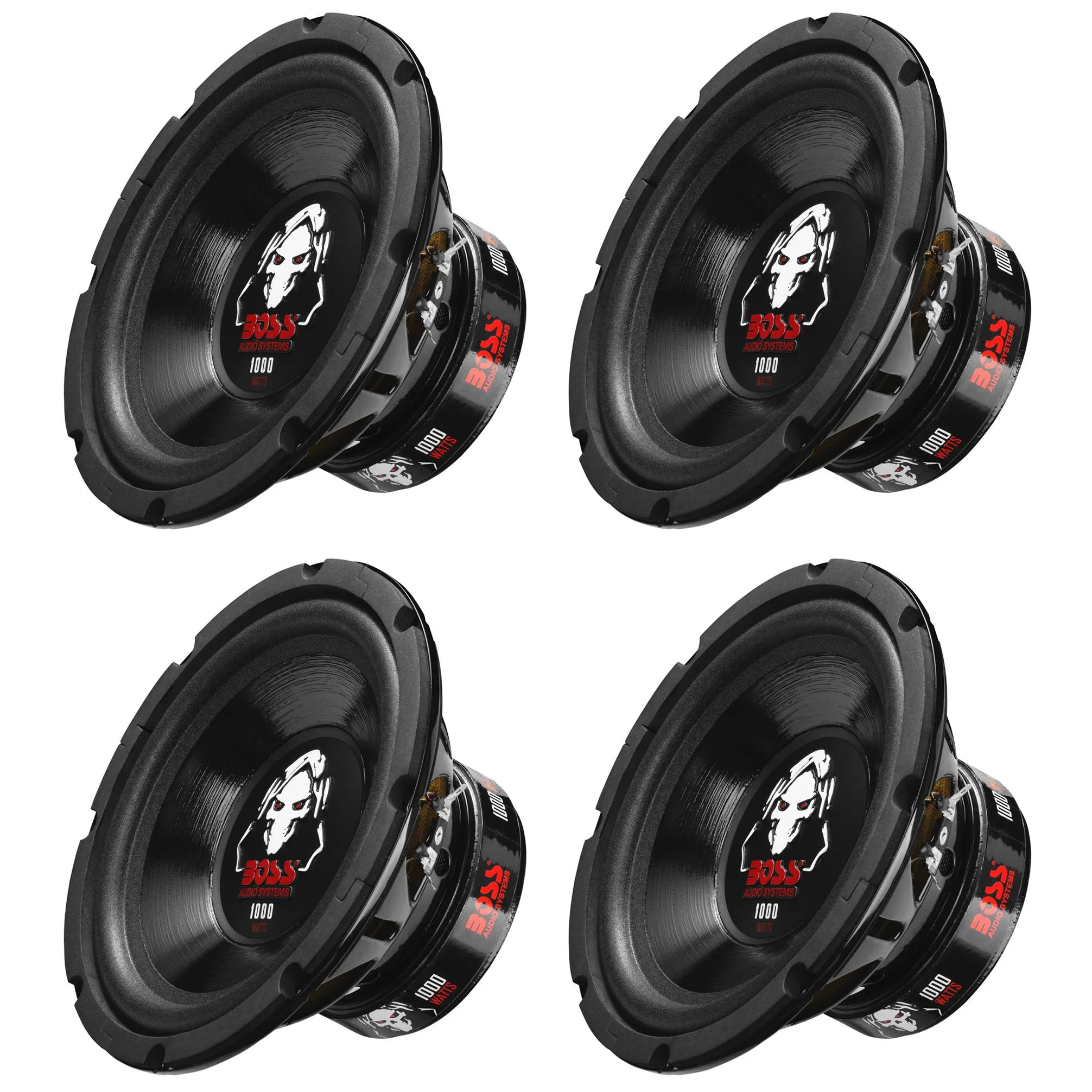 Boss Audio 8-Inch Dual Voice Coil 4-Ohm 1000-Watt Car Subwoofer (4 Pack) P80DVC