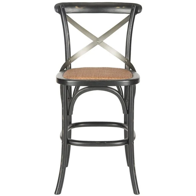 Eleanor X-Back Counter Stool - Distressed Hickory/Medium Brown - OPEN BOX