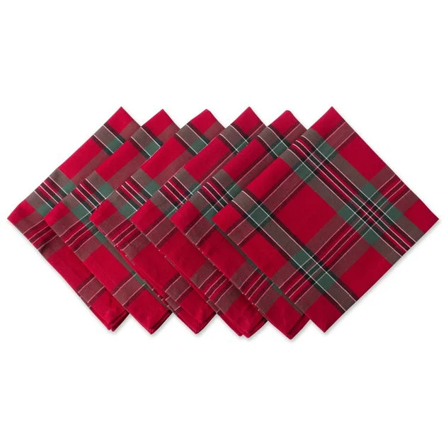Holiday Plaid Napkins Set of 6