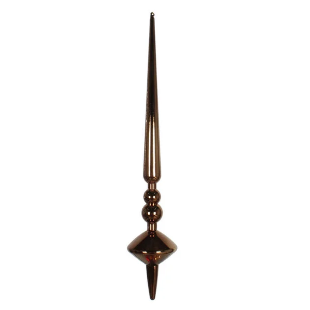 12" Mocha Shiny Cupola Finials 3 Per Bag