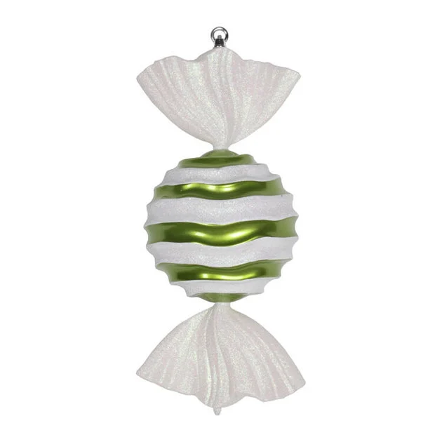 18.5" Lime-White Stripe Wave Candy