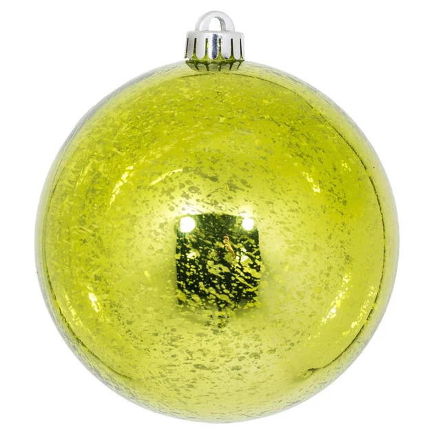6" Lime Shiny Mercury Balls 4 Per Bag