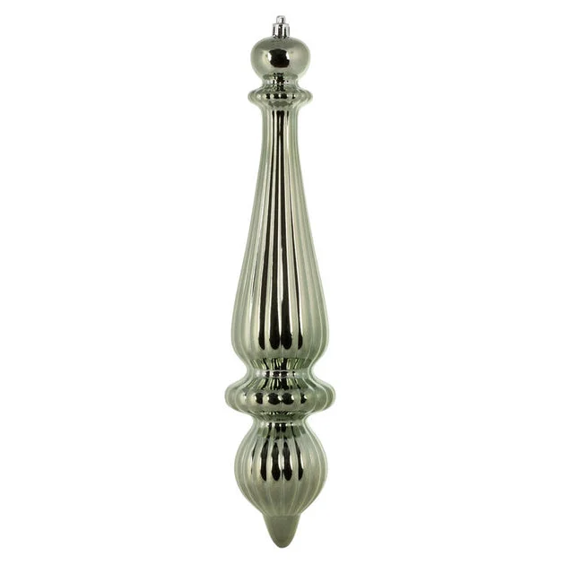 14" Wrought Iron Shiny Finial Drop Christmas Ornaments 2 Per Bag