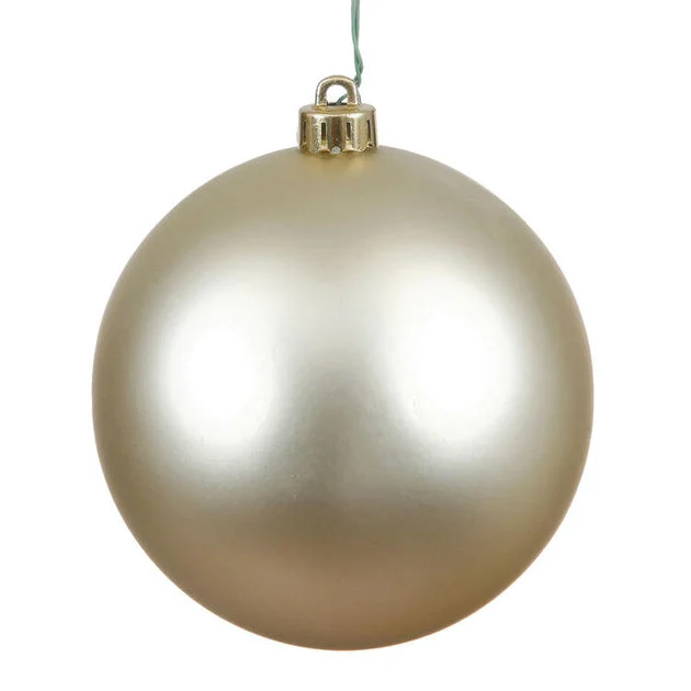 10" Champagne Matte Ball Ornament
