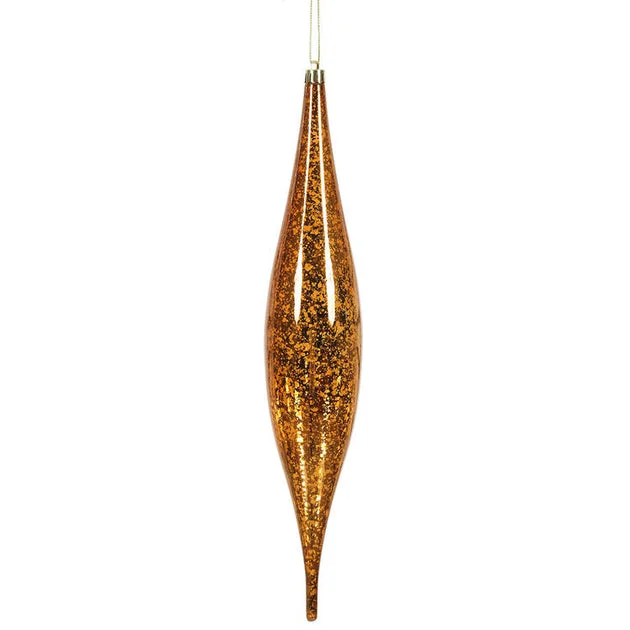 13" Copper Mercury Rain Drop Ornaments 2 Per Bag