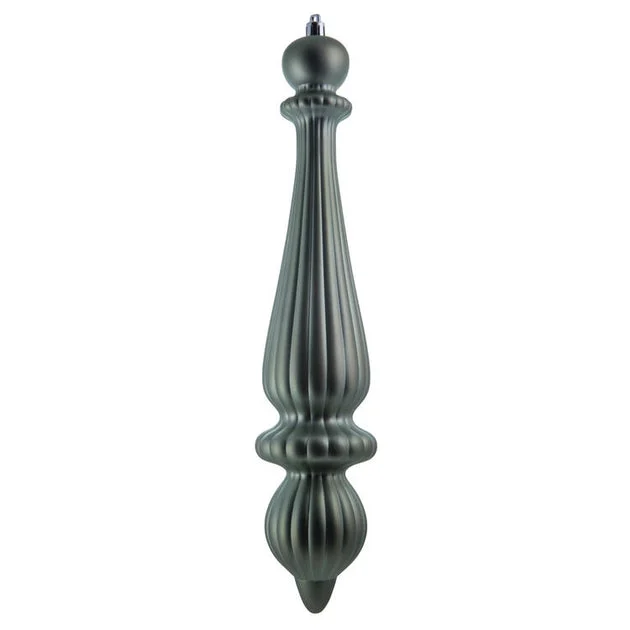 14" Wrought Iron Matte Finial Drop Christmas Ornaments 2 Per Bag