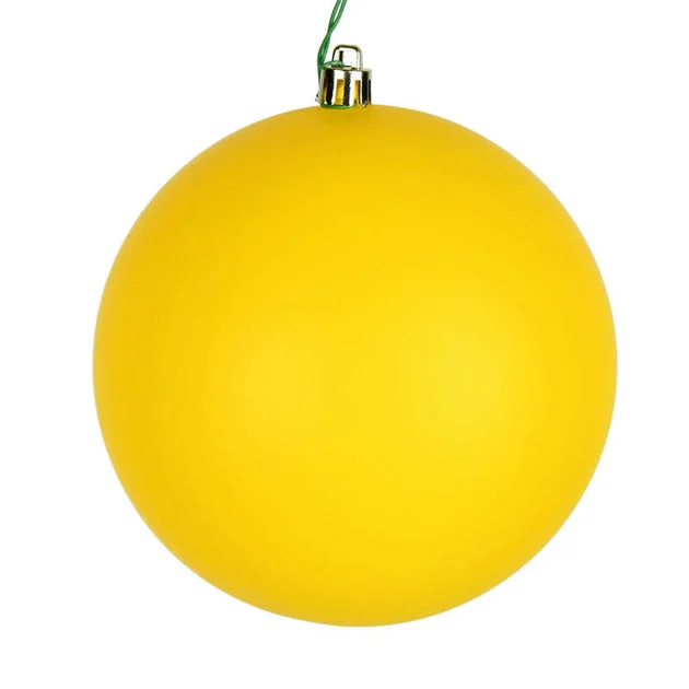 2.4" Yellow Matte Ball Christmas Ornaments 60 Per Box