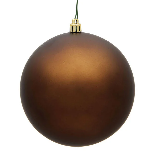 2.4" Mocha Matte Ball Ornaments 24-Pack