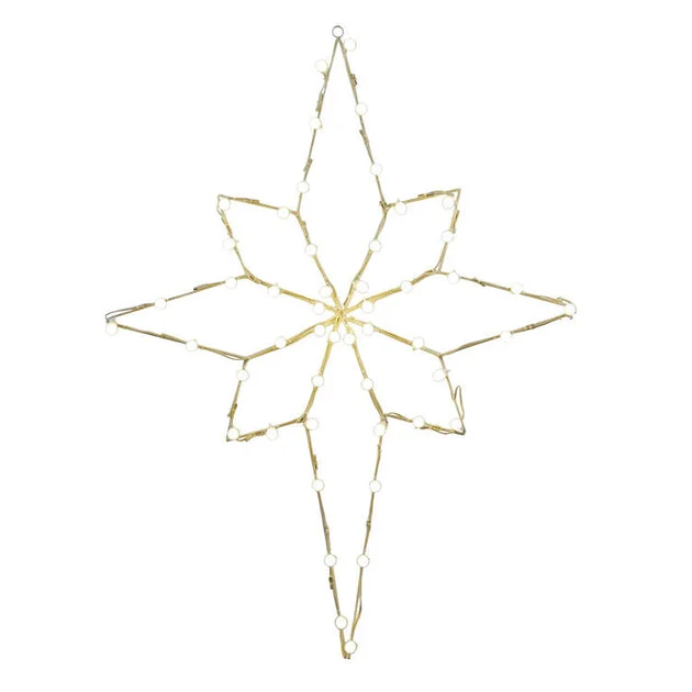 48" Lighted Bethlehem Star Wire Silhouette Christmas Wall Decoration with C7 Incandescent Lights