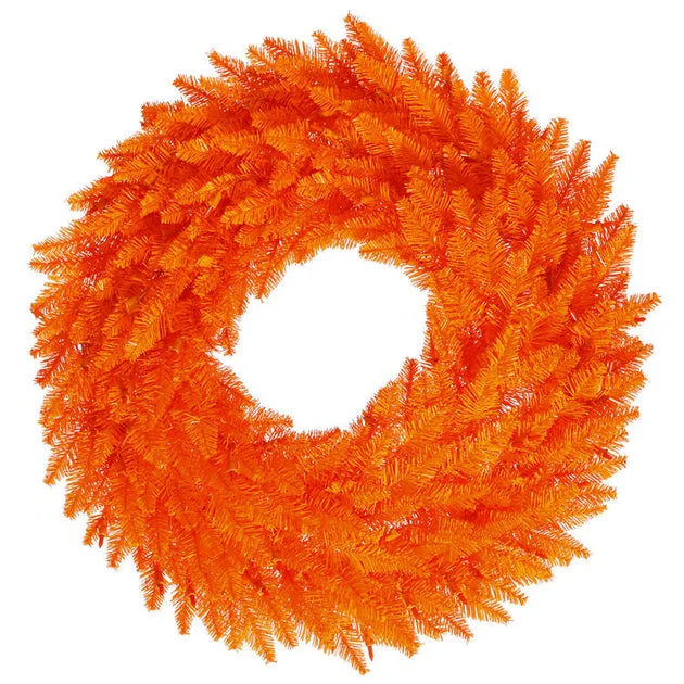 30" Unlit Orange Fir Artificial Christmas Wreath