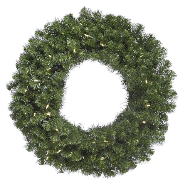 20" Pre-Lit Douglas Fir Artificial Christmas Wreath with 50 Warm White LED Lights