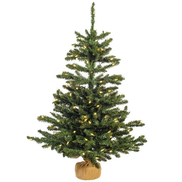 3.5' Pre-Lit Anoka Pine Artificial Christmas Tree with Warm White Dura-Lit LED Lights