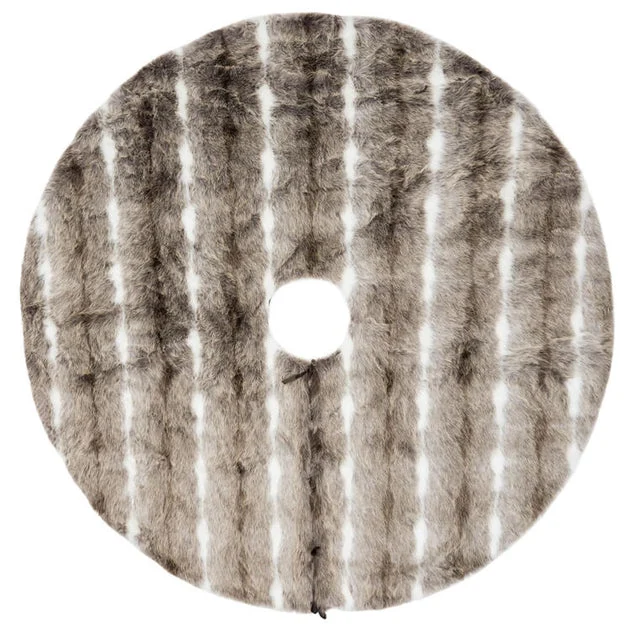 Snow Mink 60" Faux Fur Christmas Tree Skirt