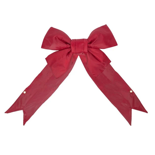 36" Red Nylon Outdoor Christmas Bow