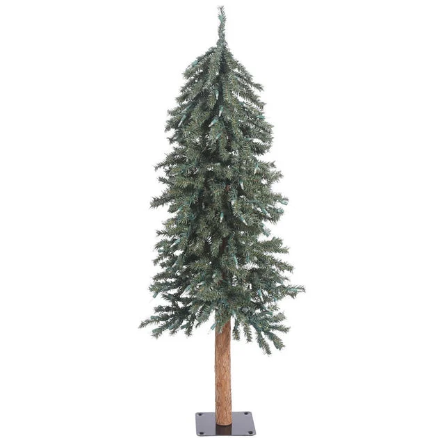 4', 5', 6' Unlit Natural Bark Alpine Artificial Christmas Trees Set of 3