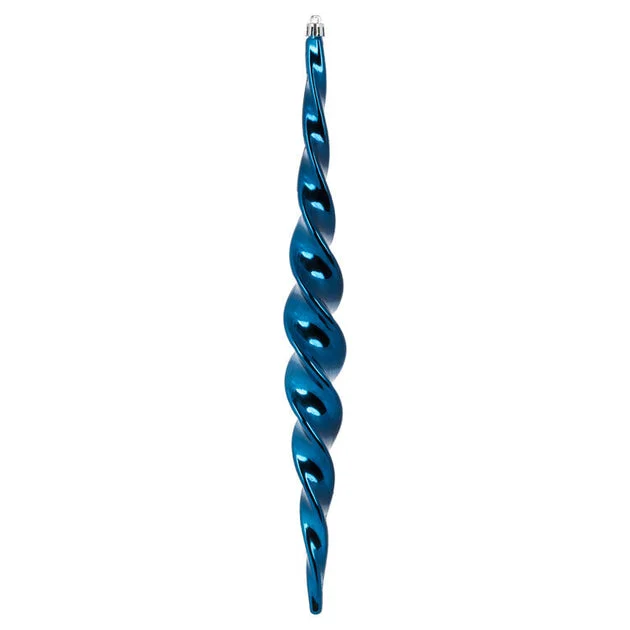 14.6" Midnight Blue Spiral Icicles 2 Per Box