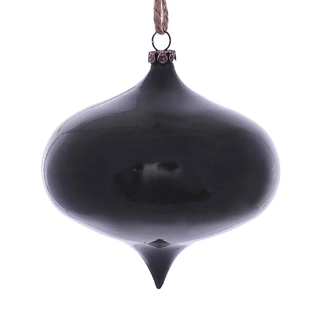 4" Moss Green Wood Grain Onion Ornaments 6 Per Pack