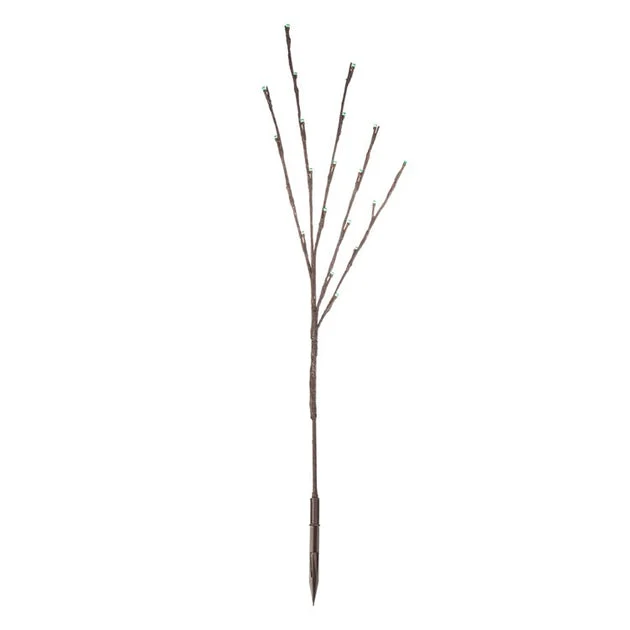 60-Count Lime Wide-Angle LED Twig Light Set on Brown Wire 3-Pack