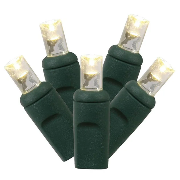 70-Count Warm White Twinkle Wide-Angle LED Christmas Light Strand on 35' Green Wire