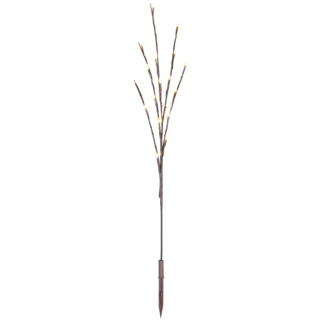 60-Count Warm White Wide-Angle LED Twig Light Set on Brown Wire 3-Pack
