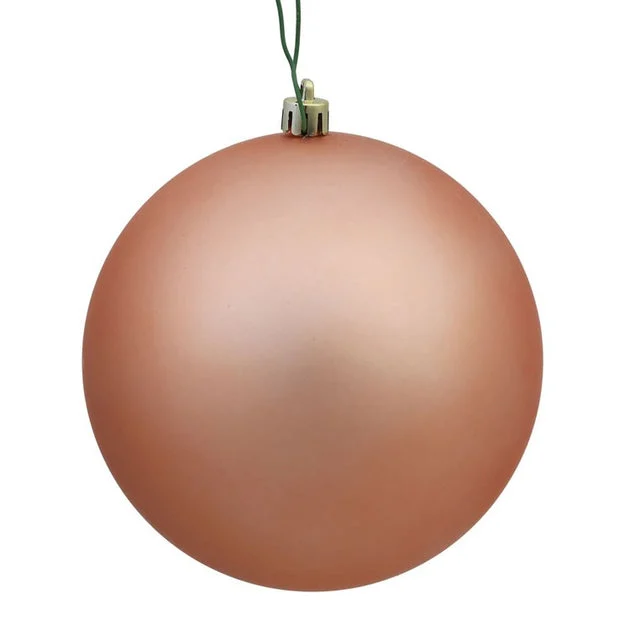 10" Rose Gold Matte Ball Ornament