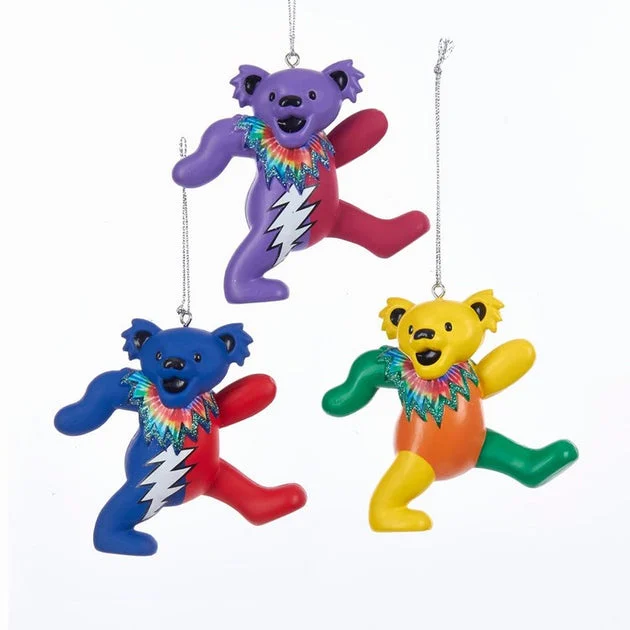 Grateful Dead Bear Ornaments Set of 3