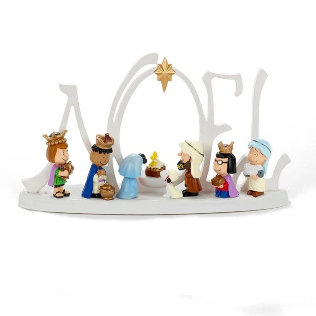 10" Battery-Operated LED Peanuts Lighted Nativity Scene