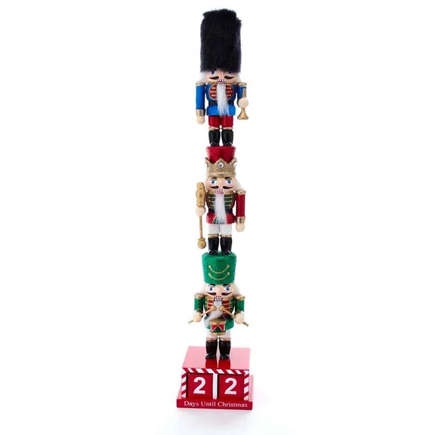 16" Stacked Miniature Nutcracker with Calendar