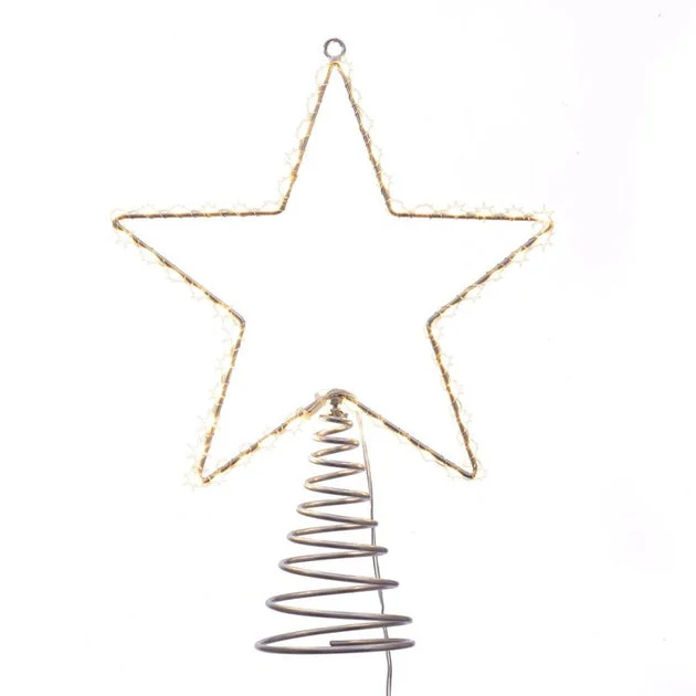 17.5" Metal Lighted LED Star Tree Topper