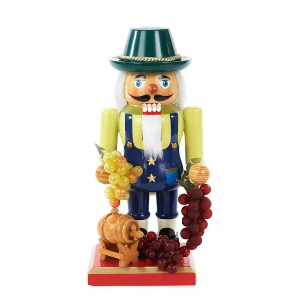 10.25" Wooden Winemaker Nutcracker
