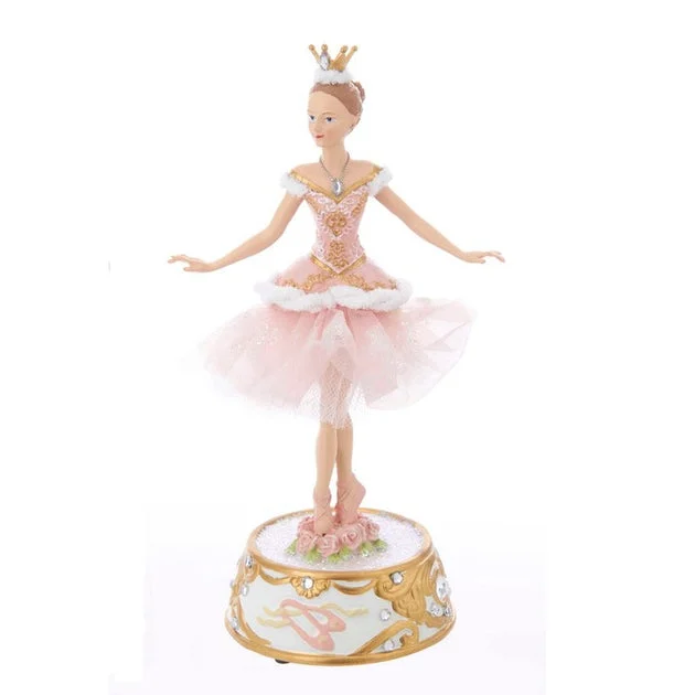 10" Pink Ballerina Figure with Musical Base