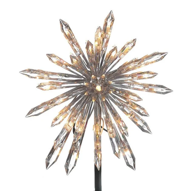 30-Light Crystal Snowflake Tree Topper