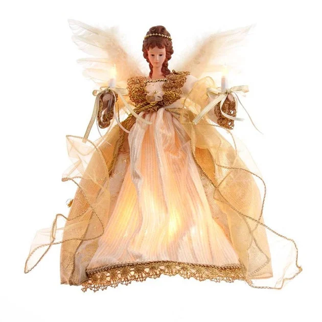 12" 10-Light Gold Angel Tree Topper