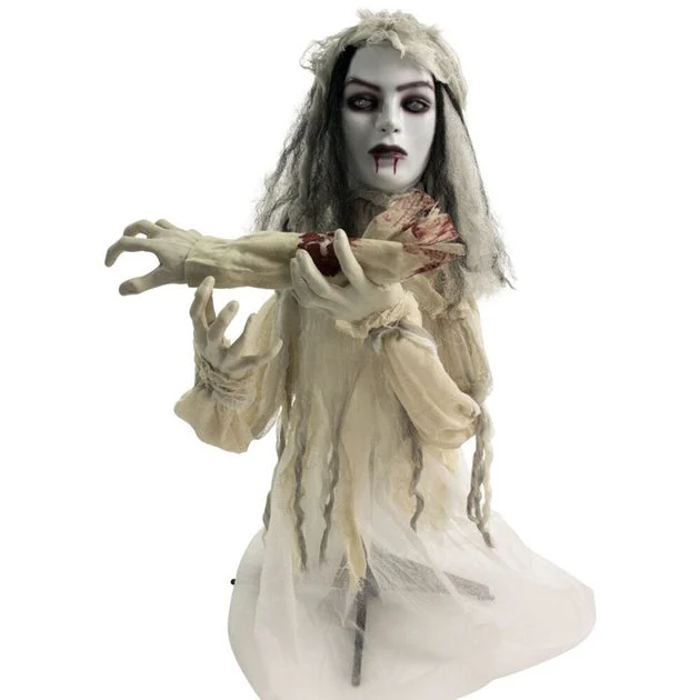 Hannah the Cannibal Bride 31" Groundbreaker Animatronic Indoor/Outdoor Halloween Decoration