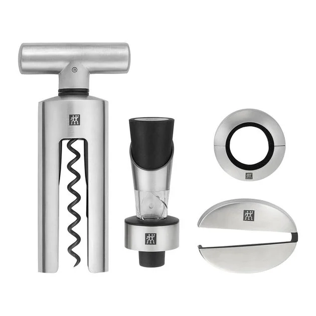 Sommelier 4-Piece Stainless Steel Wine Opener/Tool Set