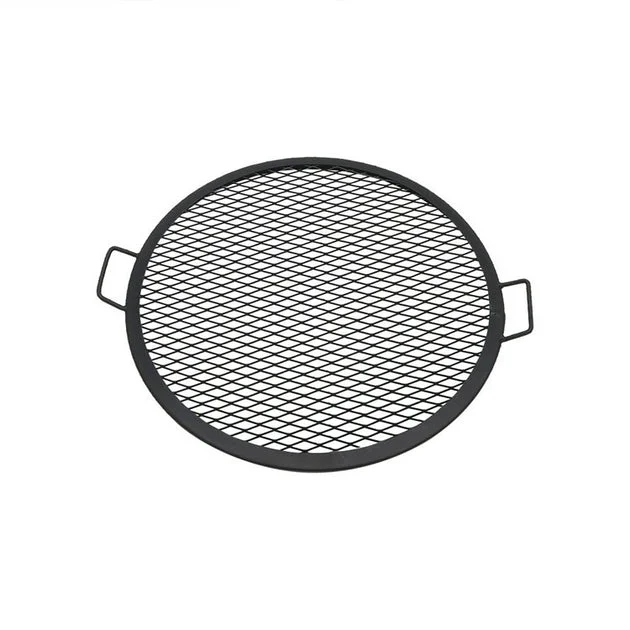 X-Marks 24" Round Steel Mesh Fire Pit Cooking Grill