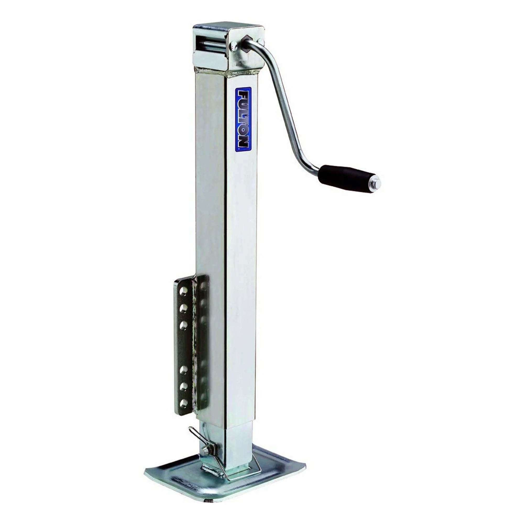 Fulton Bolt On 5000 Lb Square Tube & Fixed Mount Trailer Tongue Jack w/ Drop Leg