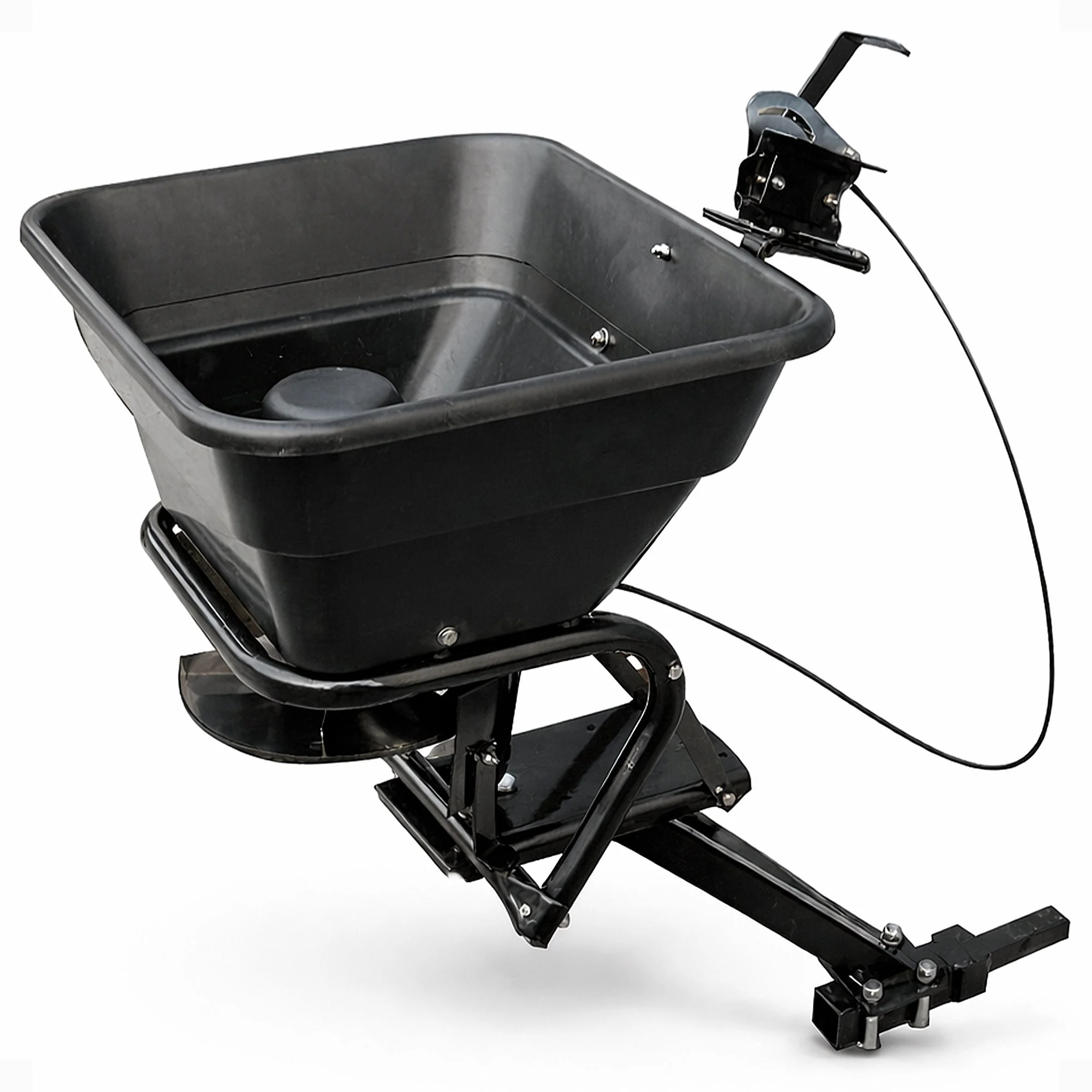 Field Tuff 12V ATV Hitch Mount Receiver 80 lb. Grass, Seed, Fertilizer Spreader